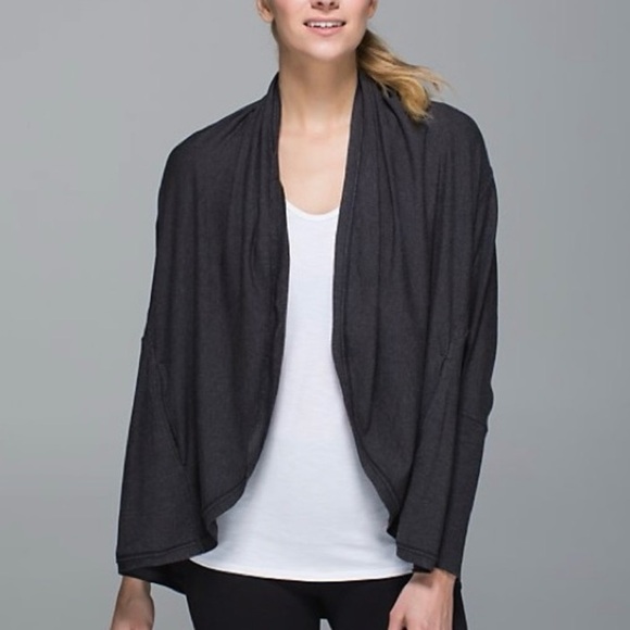 Lululemon To and Flow Wrap Cardigan Gray 12 - Picture 3 of 11